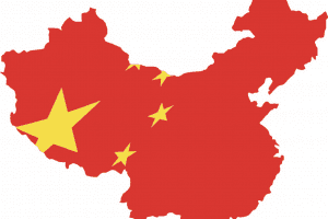Flag Map Of China