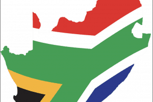 Flag Map Of South Africa