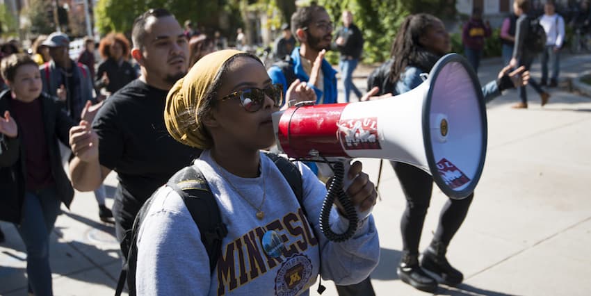 Campus Speech Campaign Featured Photo Student Protester Cropped