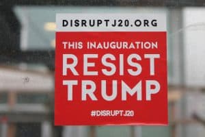 Disrupt J20 protest sticker