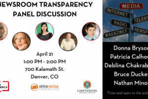 Newsroom Transparency Panel discussion event graphic
