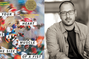 Your Heart is a muscle the size of a fist book cover and author headshot