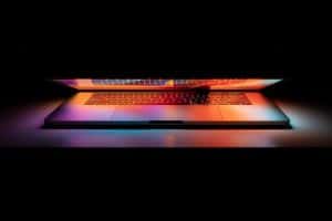 image of glowing laptop