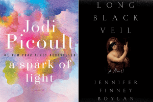 Covers of A Spark of Light by Jodi Picoult and Long Black Veil by Jennifer Finney Boylan