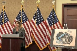Jennifer Egan Speaking at the 100th Day Anniversary of Jamal Khashoggis Death