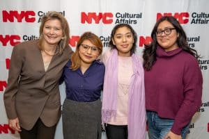 Jennifer Egan with DREAMers at the Mayor's Grant event