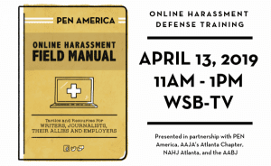 Online Harassment Defense Training on April 13, 2019