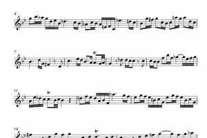 sheet music for an adagio