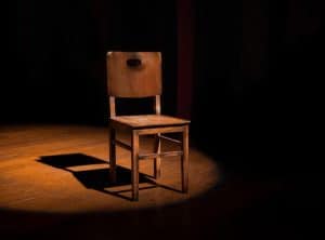 empty chair on a stage