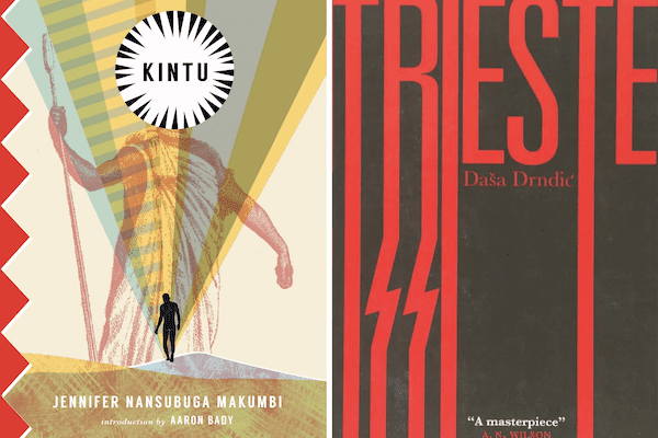 book covers of Kintu and Trieste