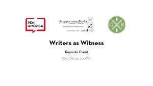Writers As Witness Keynote
