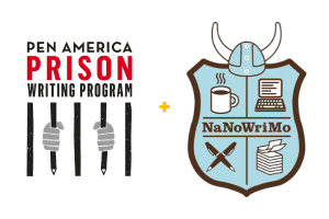 PEN America Prison Writing Program and NaNoWriMo logos side by side