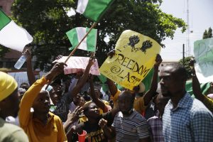 protesters in lagos nigeria