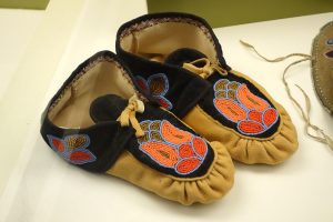 Ojibwe moccasins in the Wisconsin Historical Museum