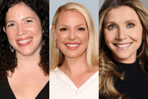 Headshots of Maggie Friedman, Katherine Heigl, and Sarah Chalke