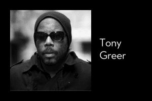 Tony Greer’s headshot on left; on right: “Tony Greer”