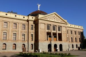 facade of the Arizona state capitol building