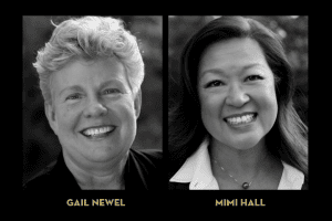 graphic of headshots showing Mimi Hall and Gail Newel