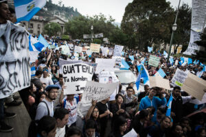 Demonstrators in Guatemala