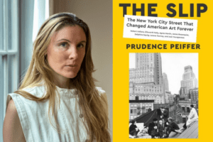 Prudence Peiffer headshot and The Slip Bookcover