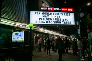 Theater marquee announcing PEN World Voices Festival