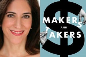 Rana Foroohar headshot and cover of Makers and Takers