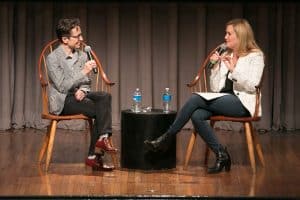 Masha Gessen and Samantha Bee at the Arthur Miller Freedom to Write Lecture