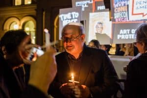 Salman Rushdie at the Vigil for Truth