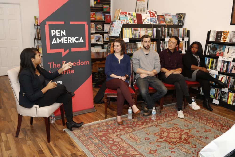 panelists at a PEN Across America event in Detroit