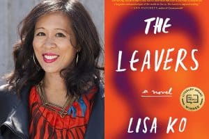 Lisa Ko headshot and cover of The Leavers