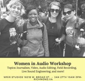 Women in Audio Workshop event graphic