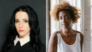 Headshots of Molly Crabapple and Alexis Okeowo,