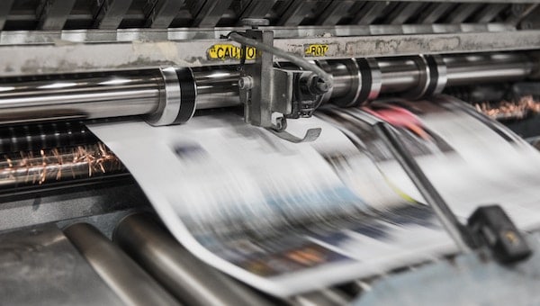 newspapers being printed