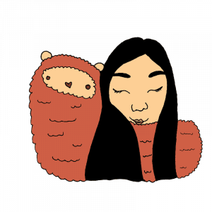 illustrated headshot of Serena Zhang