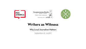 Writers As Witness Why Local Journalism Matters event image