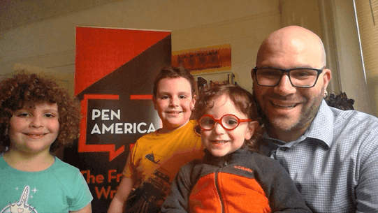 PEN America's Jon Friedman and his children