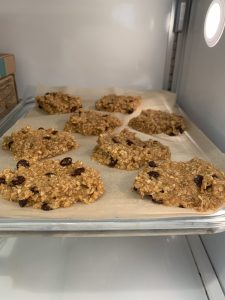 power cookies on baking tray
