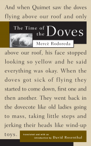 The Time of the Doves, Translated from the Catalan by David Rosenthal