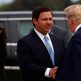 Florida Governor Ron DeSantis shaking hands with President Trump