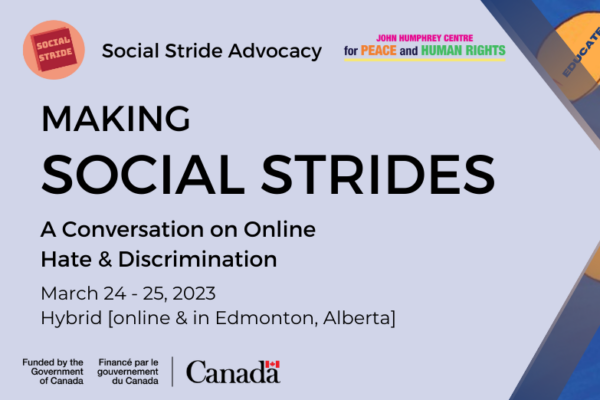 Making Social Strides: A Conversation on Online Hate and Discrimination (March 25)