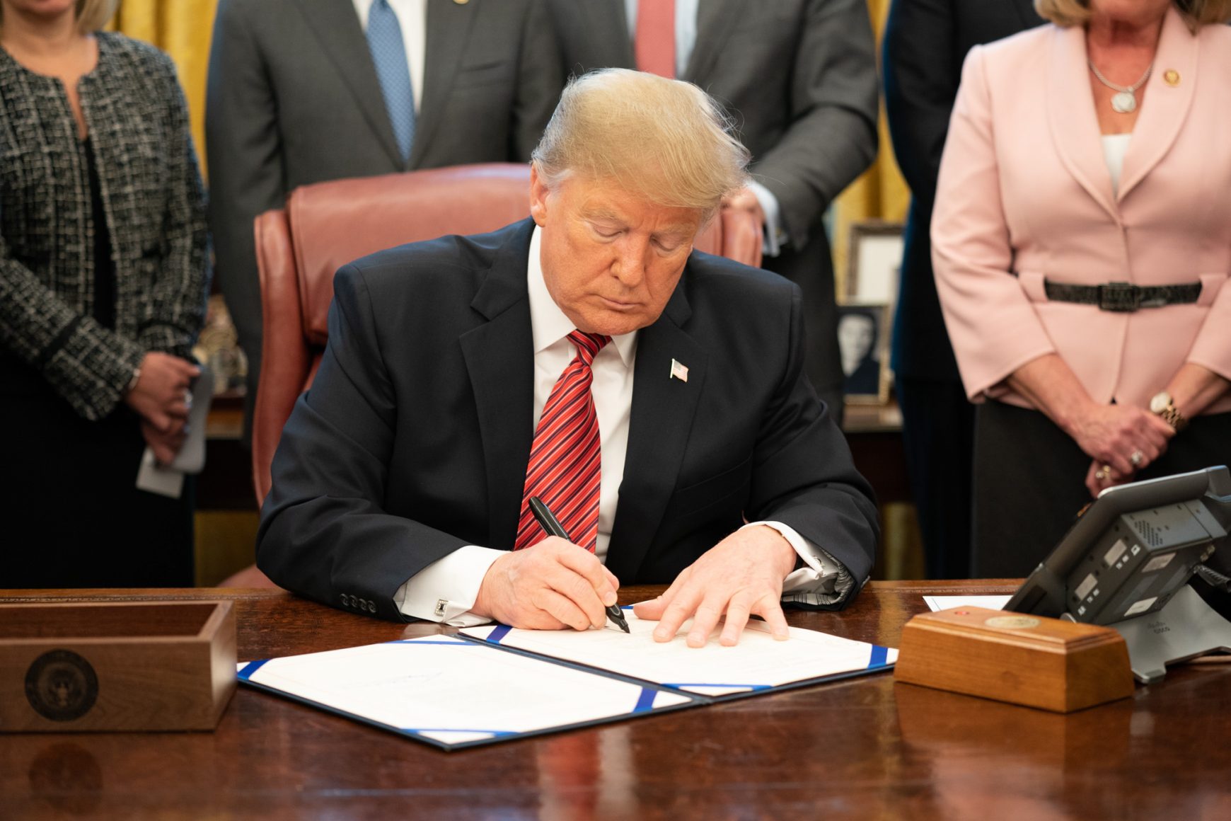 President Trump signing an executive order