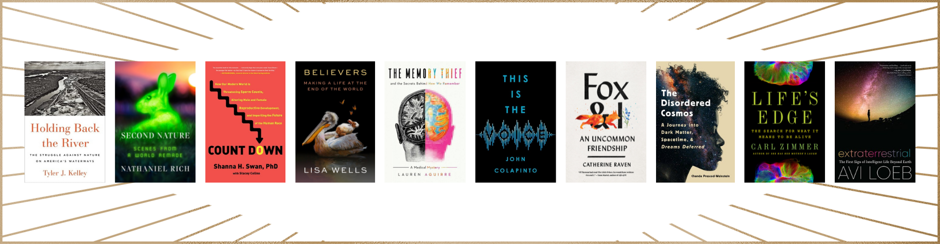2022 PEN/E.O. Wilson Literary Science Writing Award longlists book covers