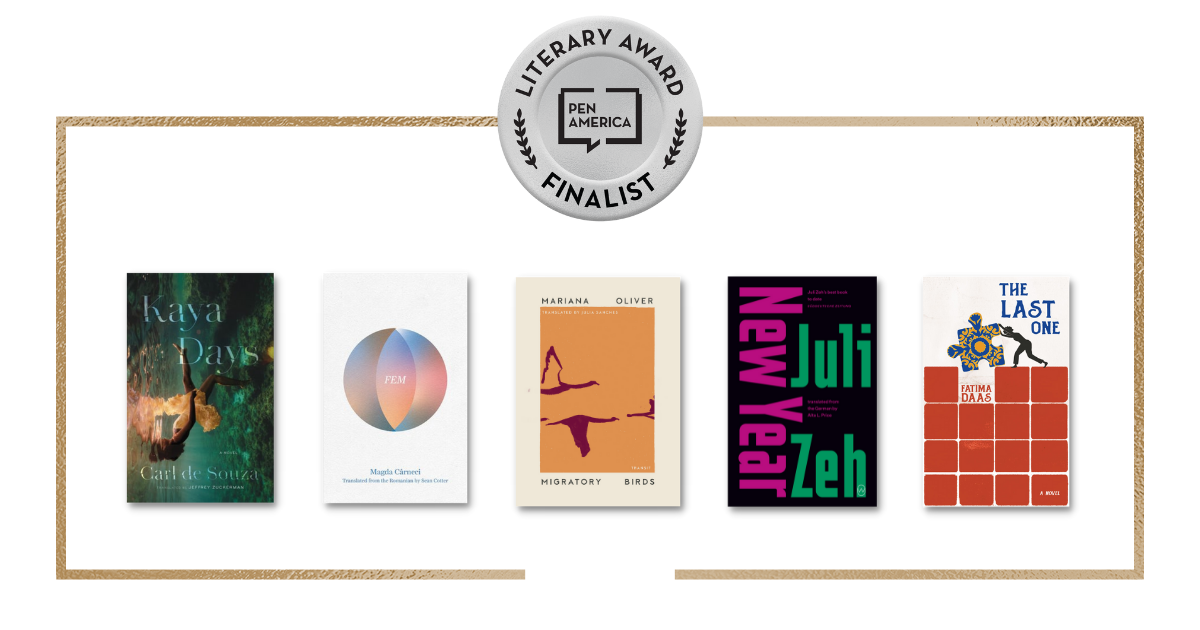 2022 PEN Translation Prize finalists book covers