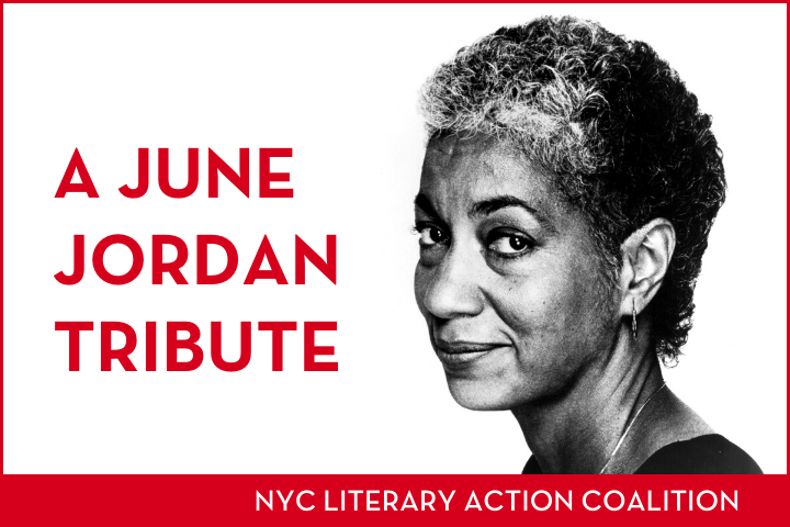 graphic for a June Jordan tribute event