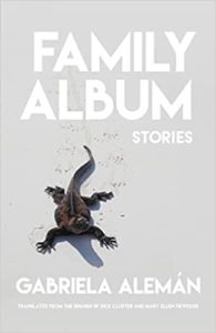 book cover for Family Album by Gabriela Alemán, featuring an alligator