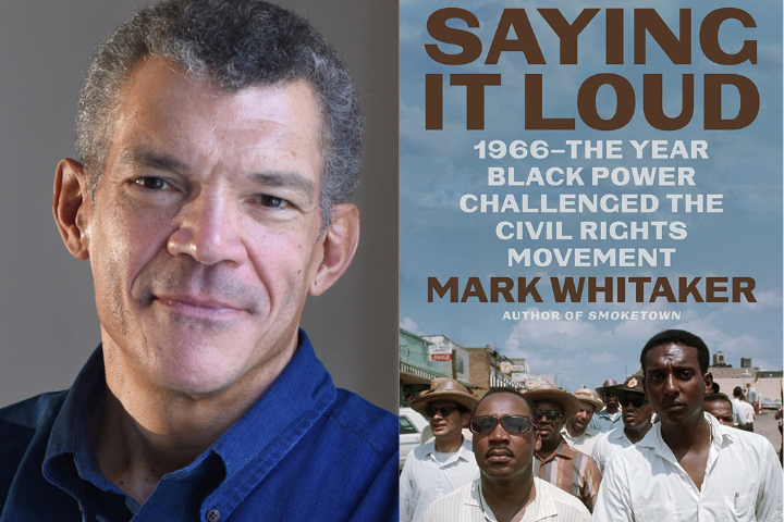 Mark Whitaker headshot and Saying It Loud book cover