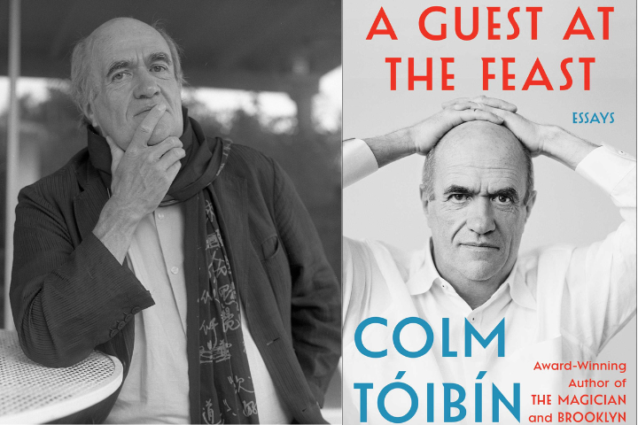 Colm Toibin headshot and Guest at the Feast book cover