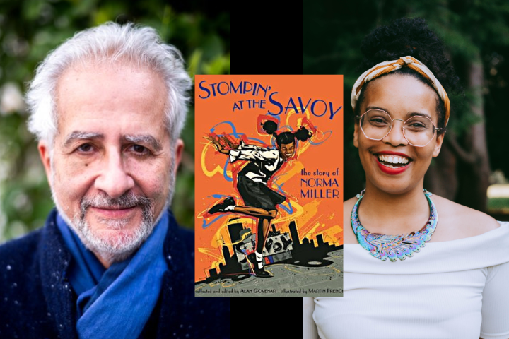 Alan Govenar headshot, Phaedra Michelle Scott headshot, and Stompin at the Savoy book cover