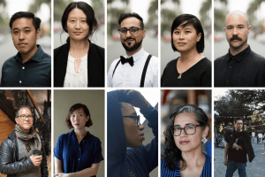 A collage of ten diverse adults, each pictured individually, posing outdoors or indoors. The group includes men and women of varying ages and backgrounds, all looking at or near the camera with neutral expressions.