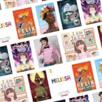 A collage of colorful book covers, many featuring diverse illustrations of people, including children and adults, with titles such as I Am Jazz, Melissa, and Felix Ever After visible among others.
